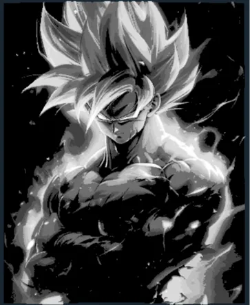 Goku Black And White - Hueforge
