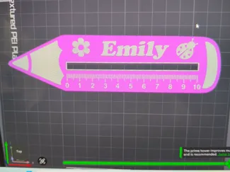 School kids ruler - girl  BS customizable