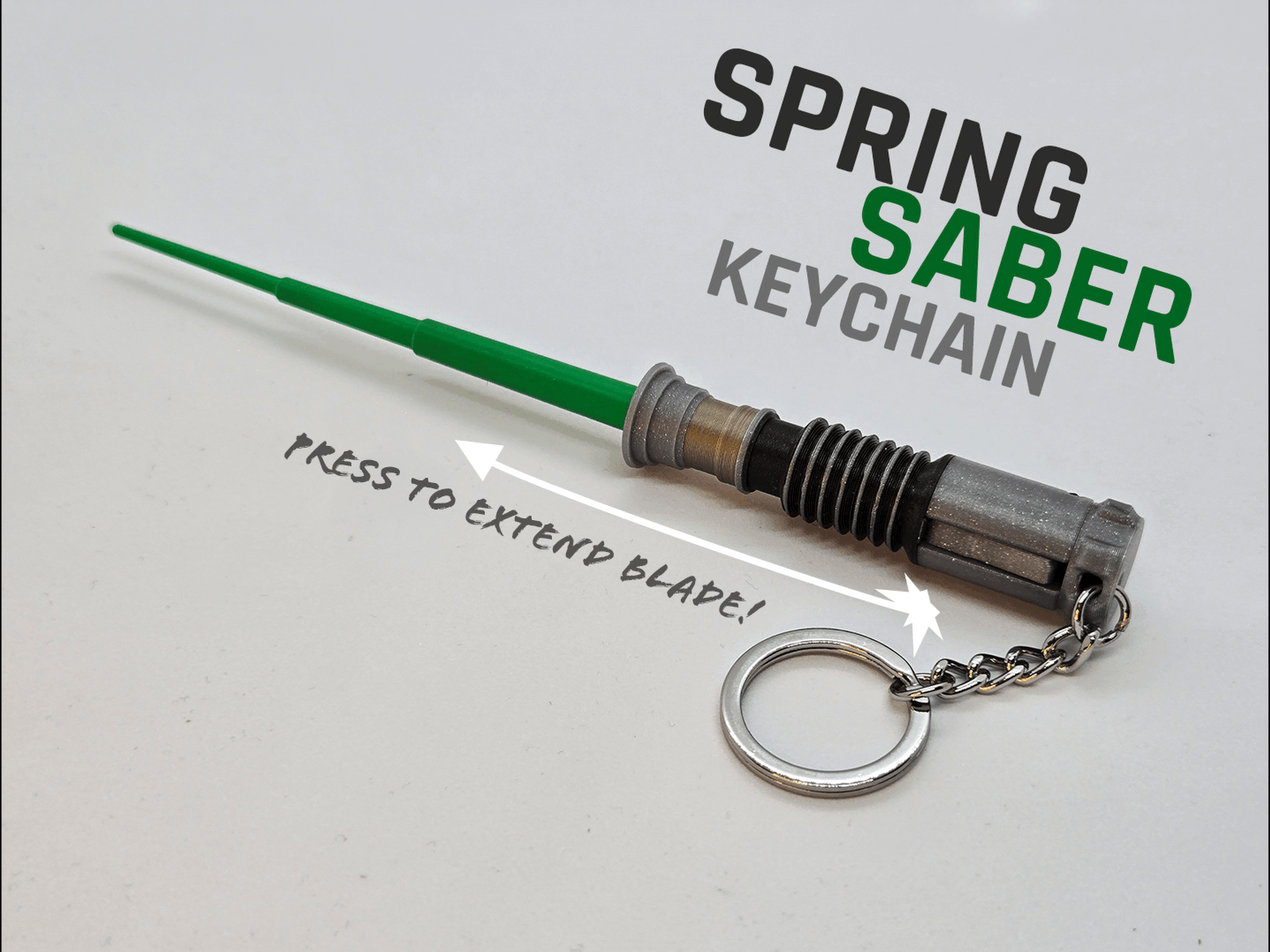 Spring Saber Keychain — Fidget Toy