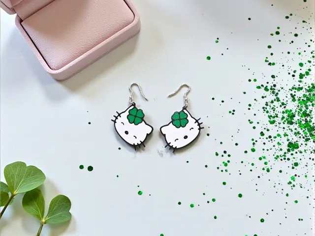 Hello Kitty luck earrings