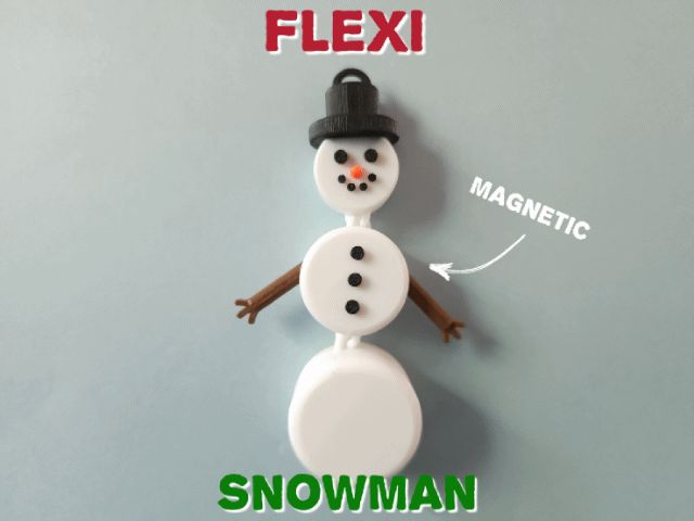 Flexi Snowman - Magnetic - Christmas 2025