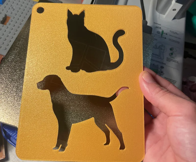 Cat & Dog Stencil