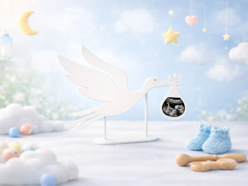 Flying Stork Ultrasound pregnancy announcement 
