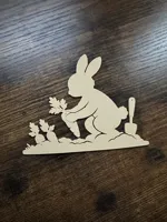 Hase mit Möhren