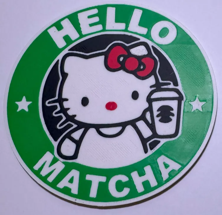 Hello Kitty Green Matcha Coaster for Table & Car
