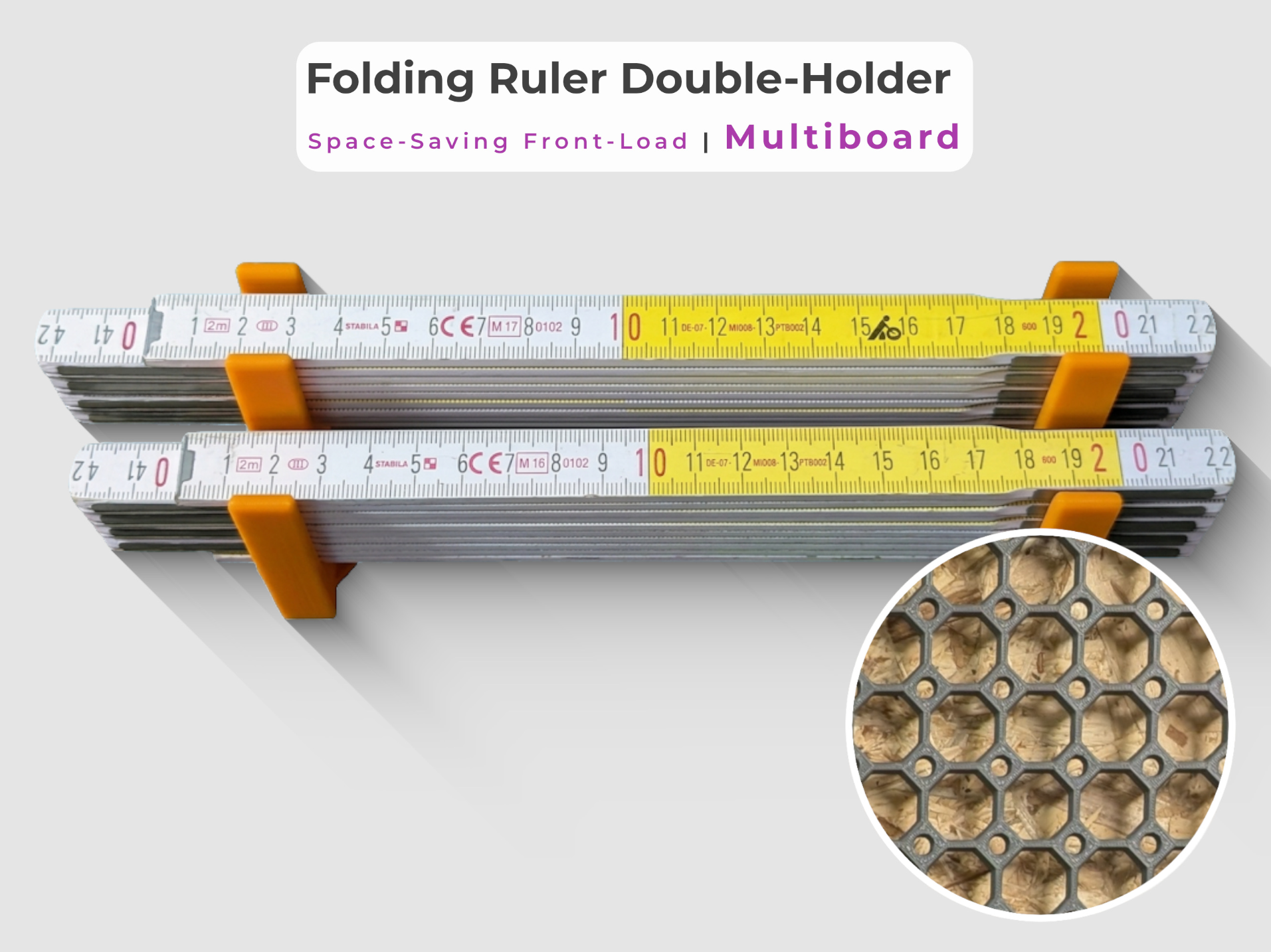 Folding Ruler Double-Holder for Multiboard