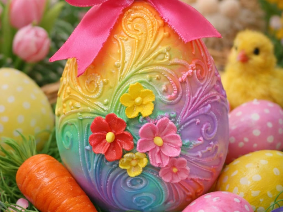 Easter Decorative Eggs - Spring Garden Style