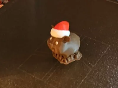 Pig with Christmas Hat