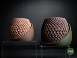 Minimalist Planter with Patterned Elevated Drip Plate