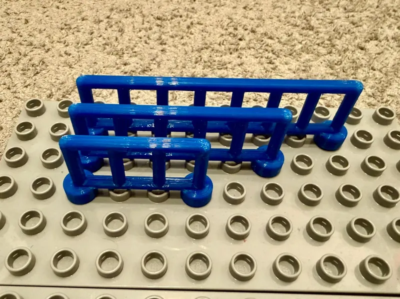 fully Duplo compatible regular fence (3 sizes)