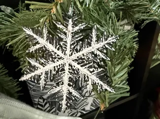 Realistic Textured Snowflake Ornament