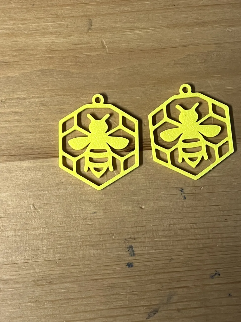 x2 Bee Earrings On Separate Plates view 4