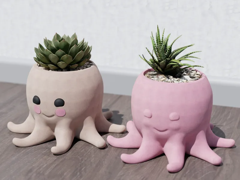 Cute Octopus Planter - No AMS