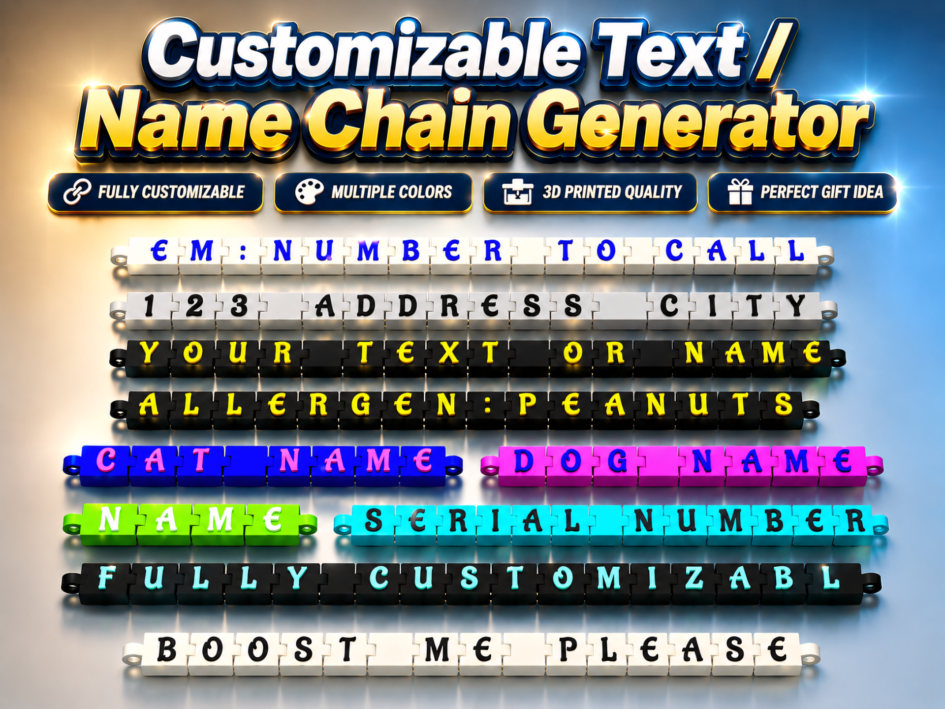 Custom Text Chain Generator – Fast Print Tag Maker