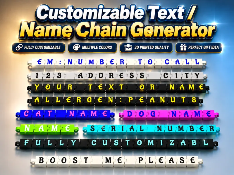 Custom Text Chain Generator – Fast Print Tag Maker