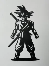 Silhouette Goku Dragon Ball (décoration murale) — photo 3