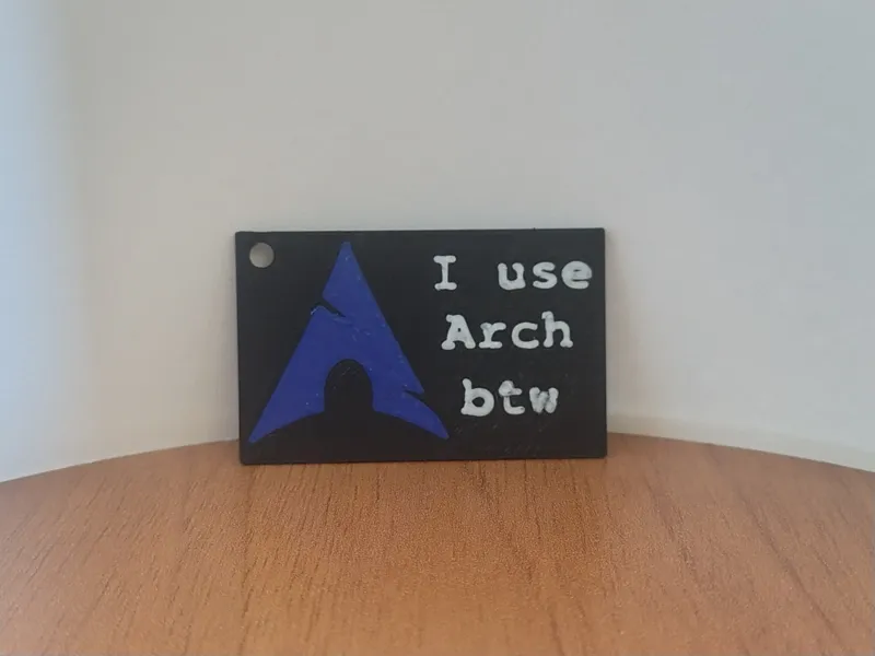 Portachiavi "I use Arch btw"