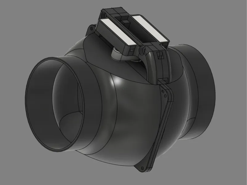 Smart Servo Blast Gate 100mm - LED Status - ESP+HA