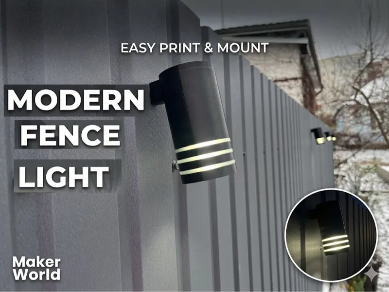Modern Glow: Minimalist Outdoor Fence Light