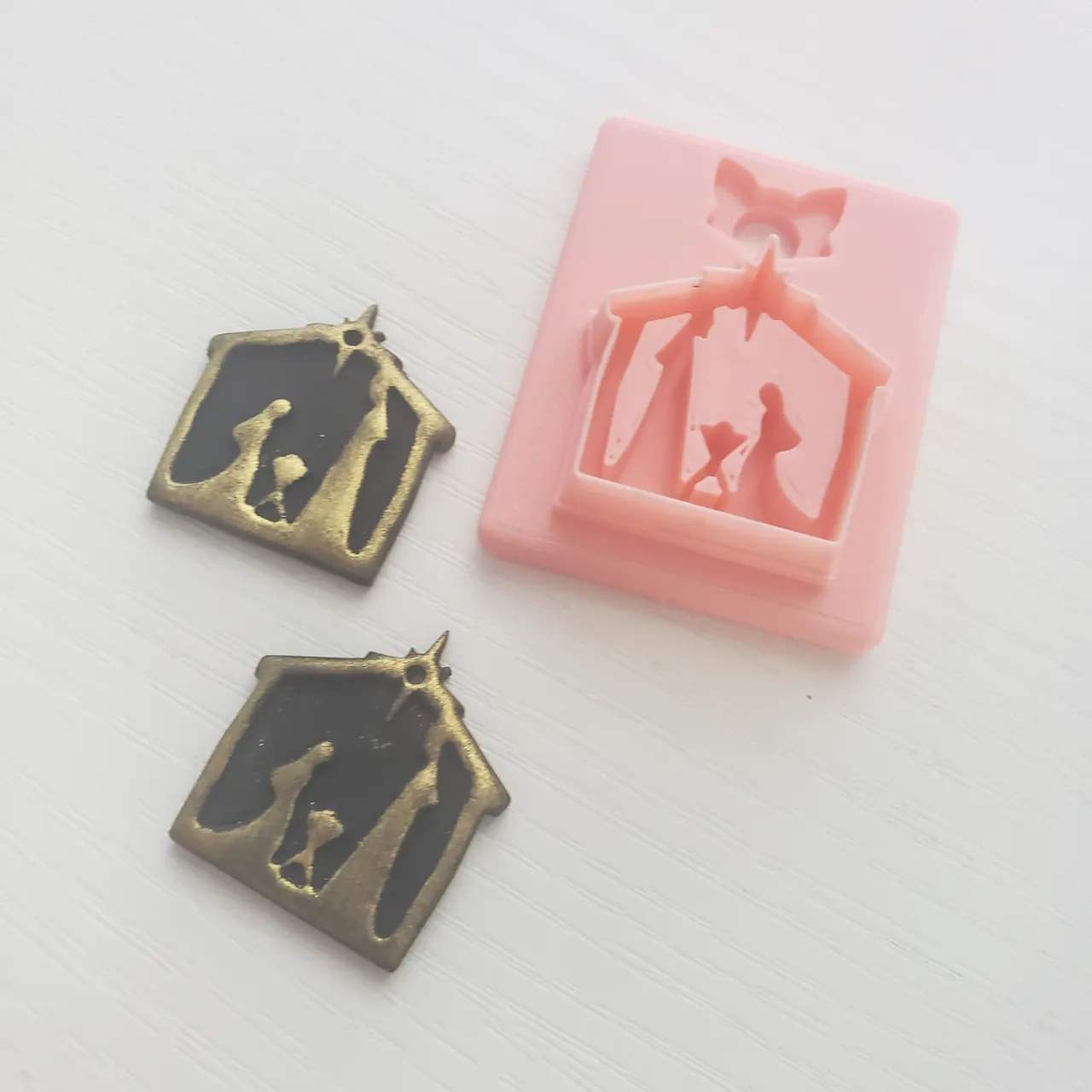 Nativity Christmas Polymer Clay Earring Cutter view 4