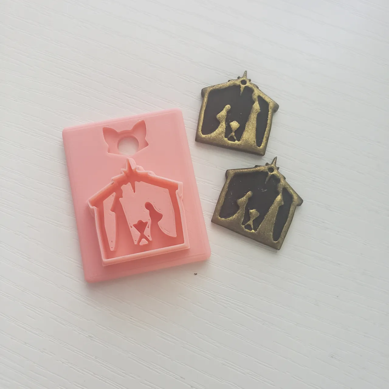 Nativity Christmas Polymer Clay Earring Cutter view 3