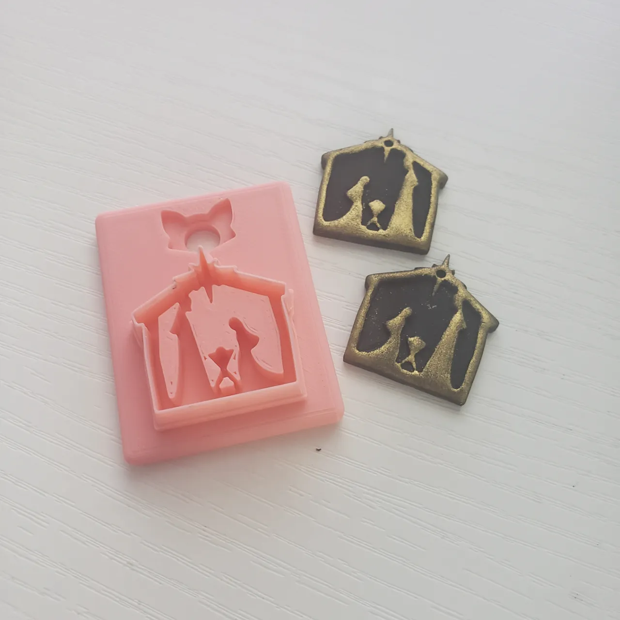 Nativity Christmas Polymer Clay Earring Cutter view 2