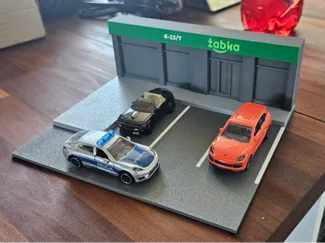 Polish shop Żabka 1:64 car Model Diorama