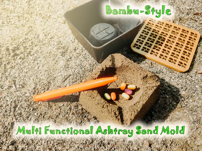 Bambu Multi Functional Ashtray Sand Mold