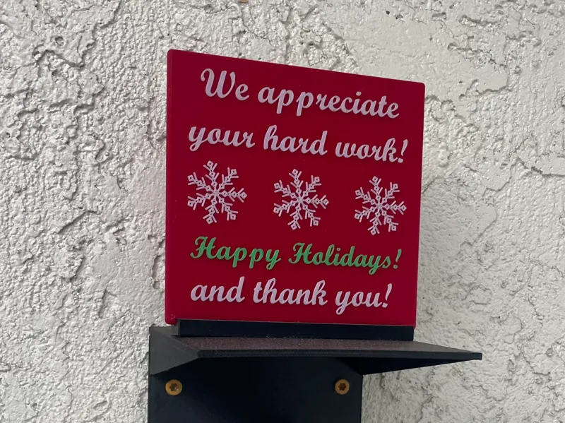 Xmas Holiday ring camera cover sign