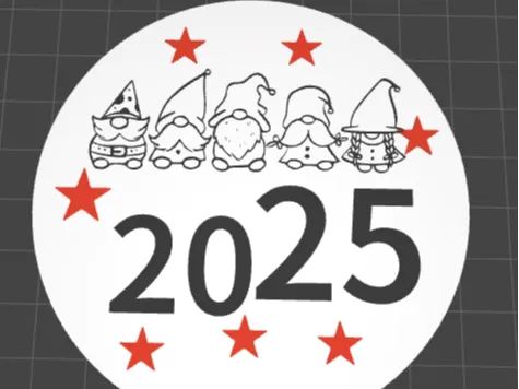 Frohes Neues Jahr! 2025 Untersetzer Zwergen