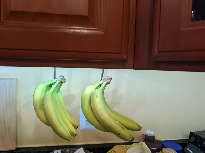 Under counter hide able/foldable banana holder