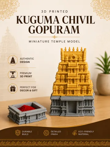 Tapa o cubierta: Kuguma Chivil Gopuram– with Adjustable Magnet — vista de referencia 2