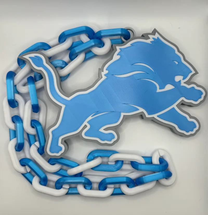 Detroit Lions Oversized Logo Chain