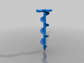 Twist anchor for tent pole with 9.5mm diameter