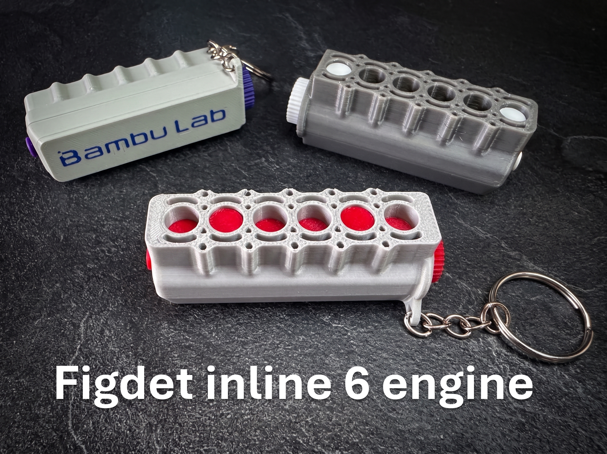 Miniatura 2 do modelo 3D Fidget inline 6 engine keychain