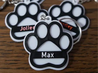 Customisable Animal Paw Keychain