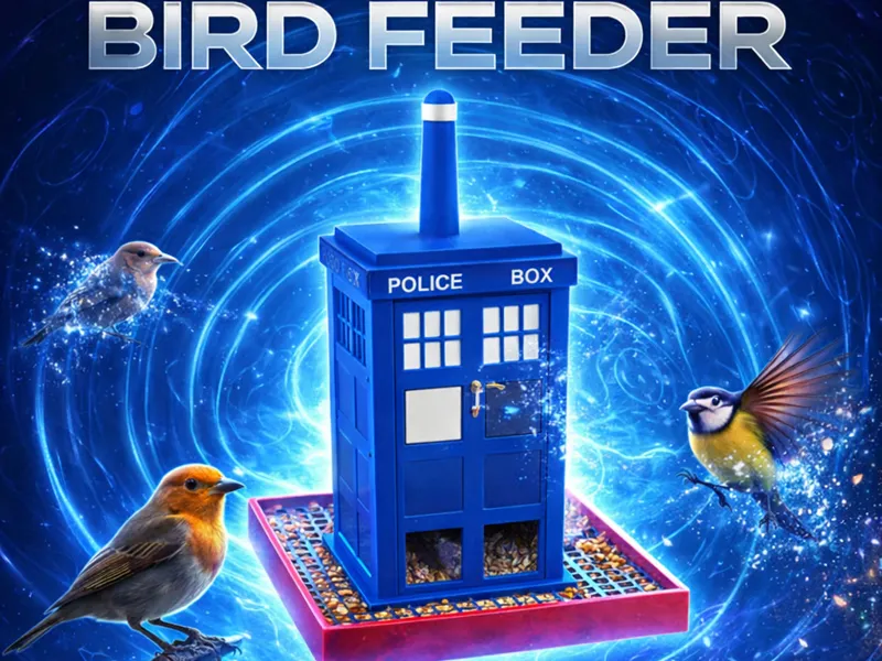 TARDIS Themed Bird Feeder