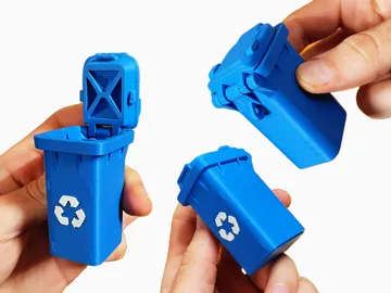 Llavero: Trash Bin Keychain Container — vista de referencia 3