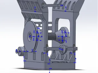 Rewinder of filament from a 3 kg coil to 1 kg