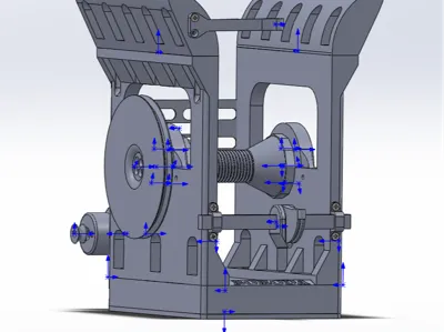 Rewinder of filament from a 3 kg coil to 1 kg