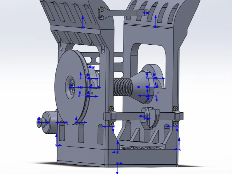 Rewinder of filament from a 3 kg coil to 1 kg