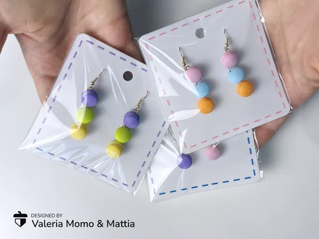 Macarons Earrings, stack many macarons as you like