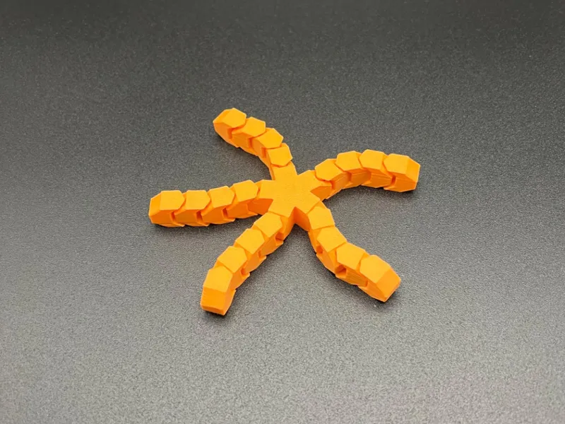 Print-in-Place Articulated Starfish--Public Domain