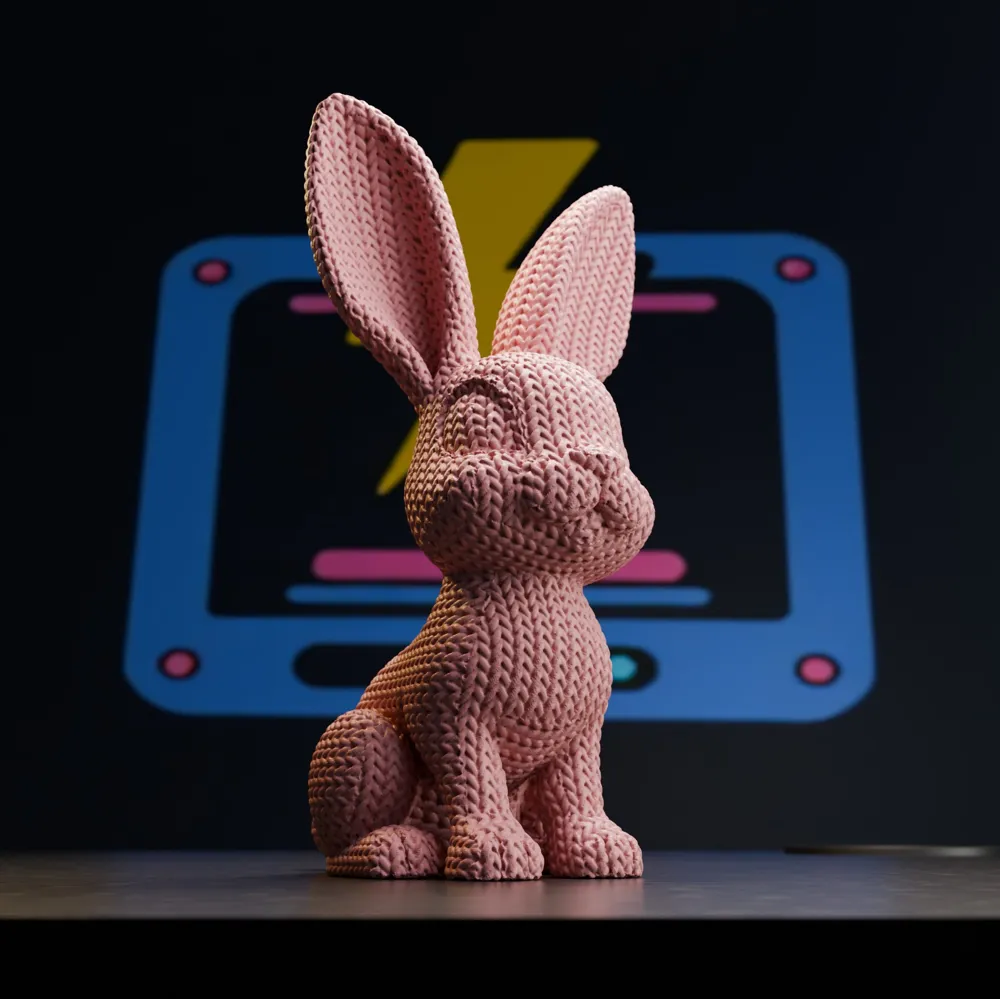 Knitted Bunny - Free 3D Print Model - MakerWorld