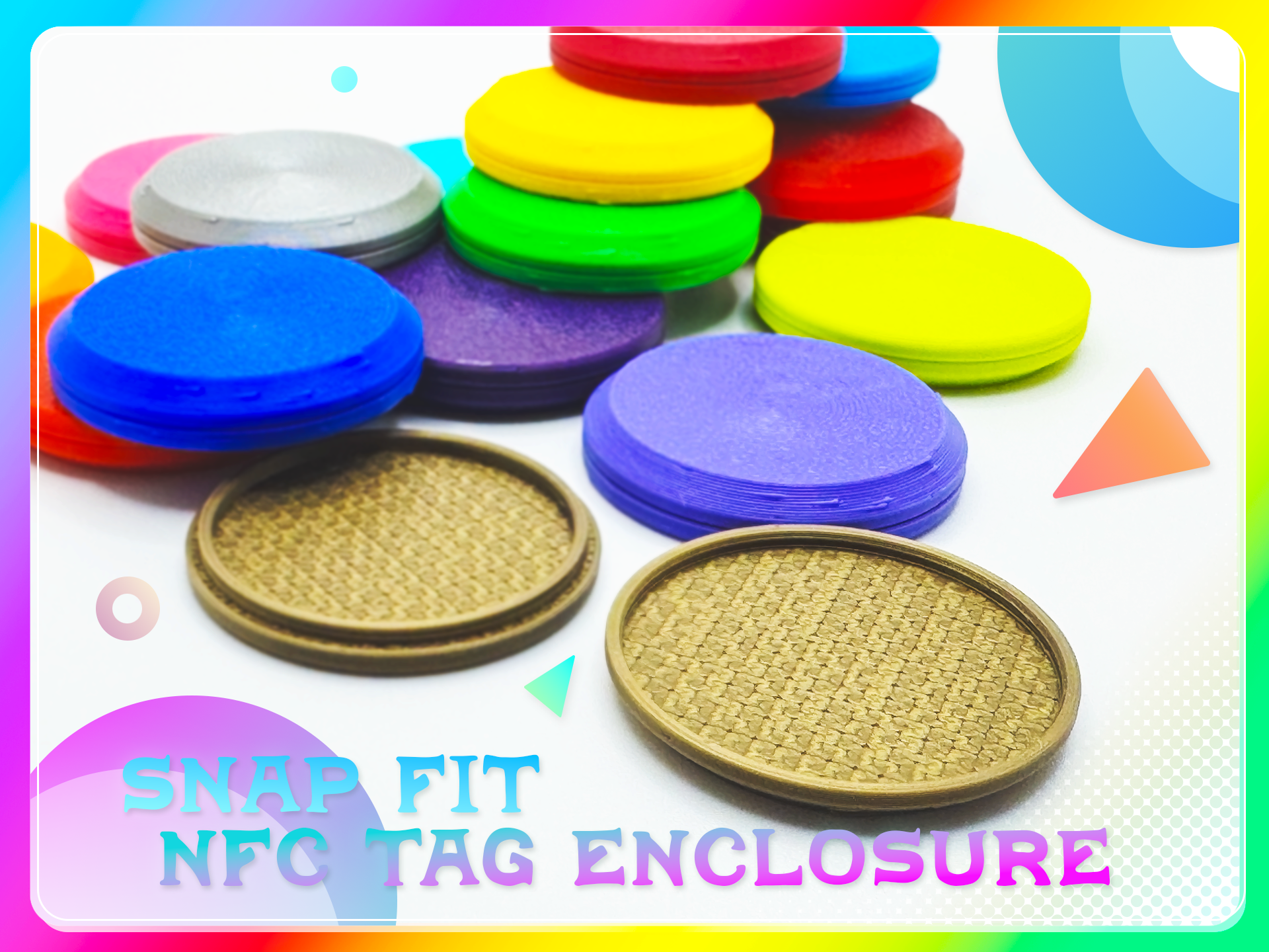 Round NFC Tag Snap-Fit Enclosure