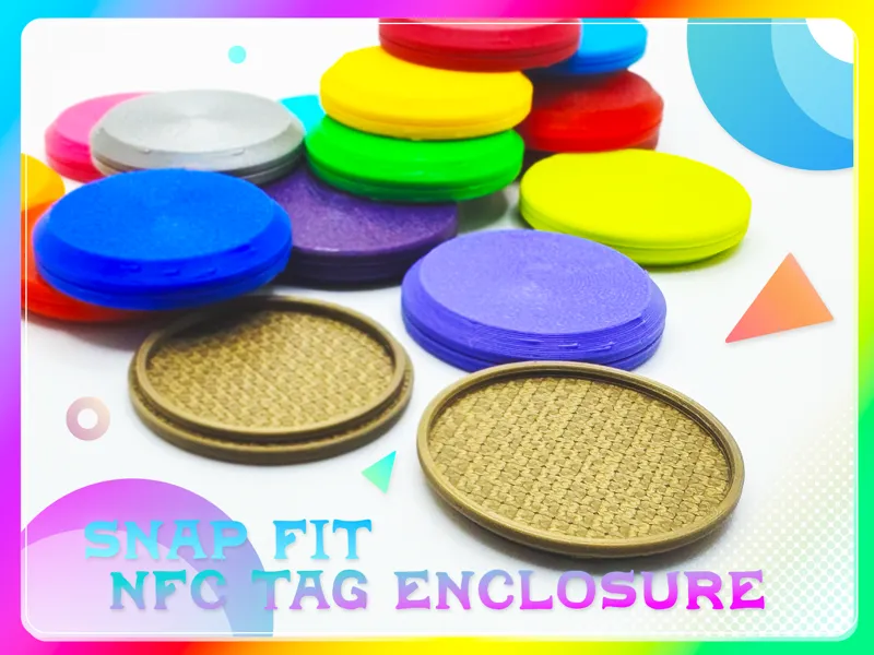 Round NFC Tag Snap-Fit Enclosure