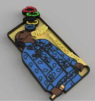 Snoop Dogg Olympic Rings Magnet Pin