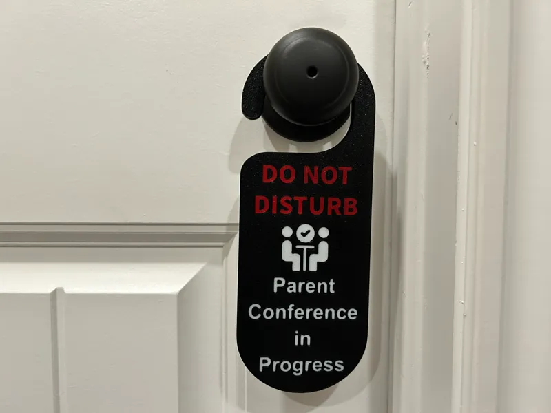 Parent Conference in Progress Door Hanger