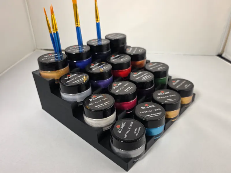 Bella Rose Wax Paint Desk Organizer