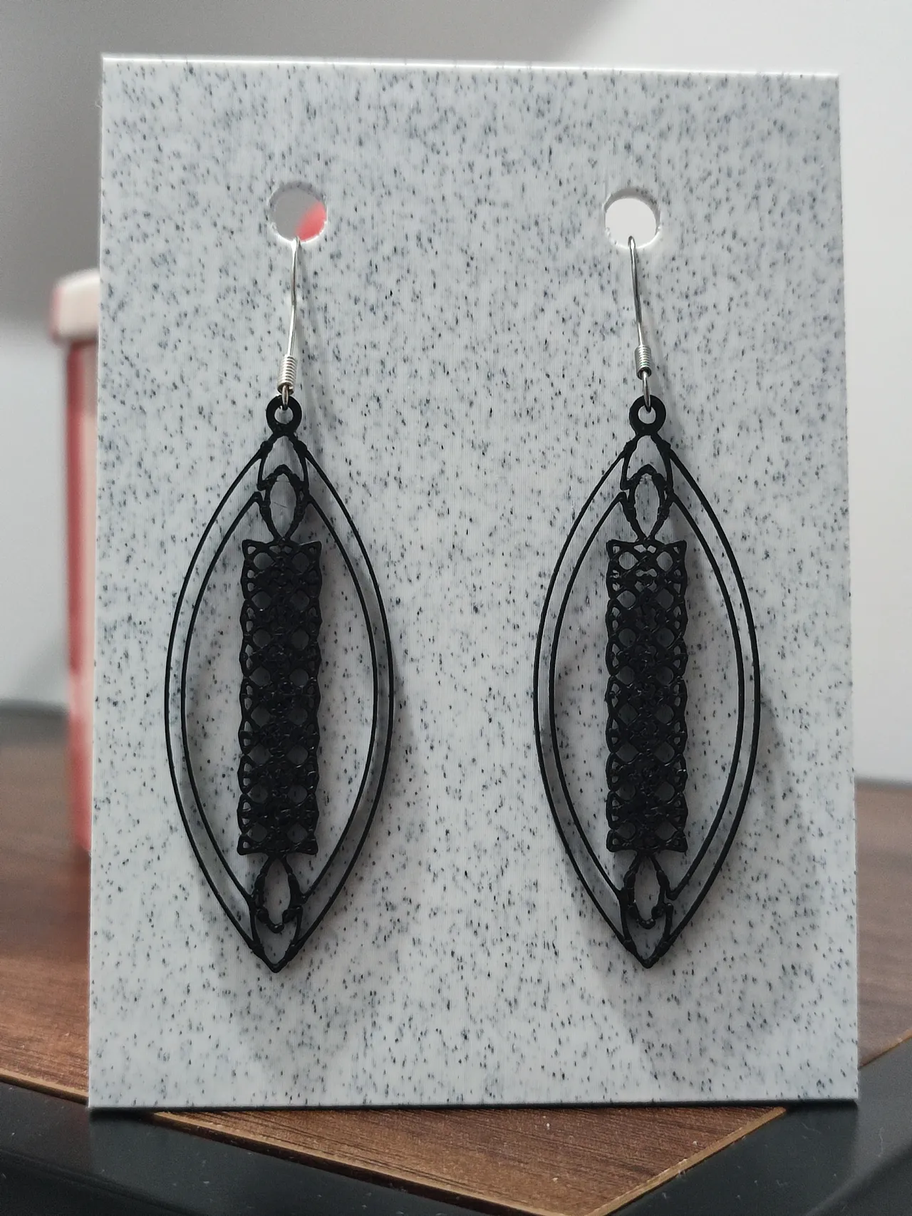 Aretes Black Lace Marquise view 2